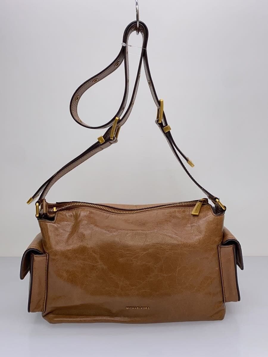 MICHAEL KORS Shoulder Bag Leather BRW Solid Color AV-2411 3