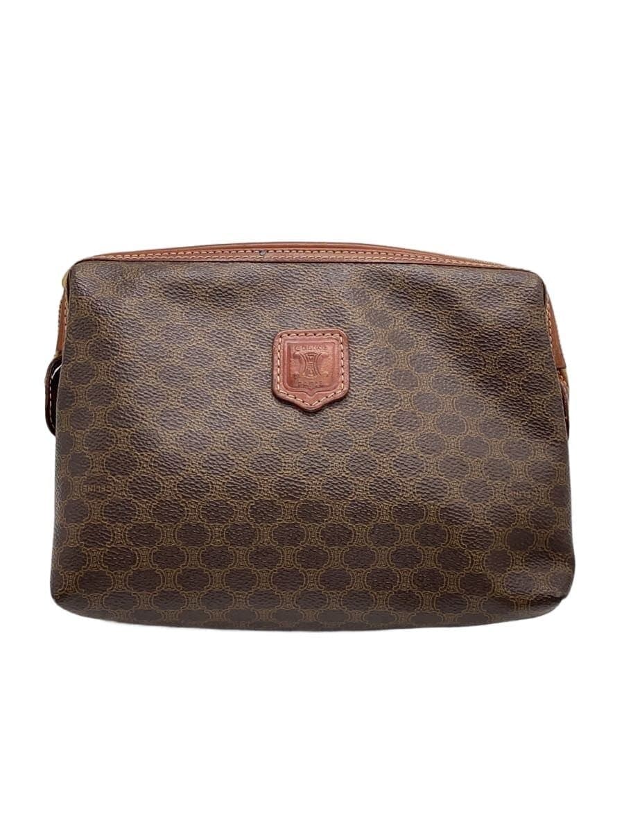 CELINE Pouch Leather BRW All Over Pattern