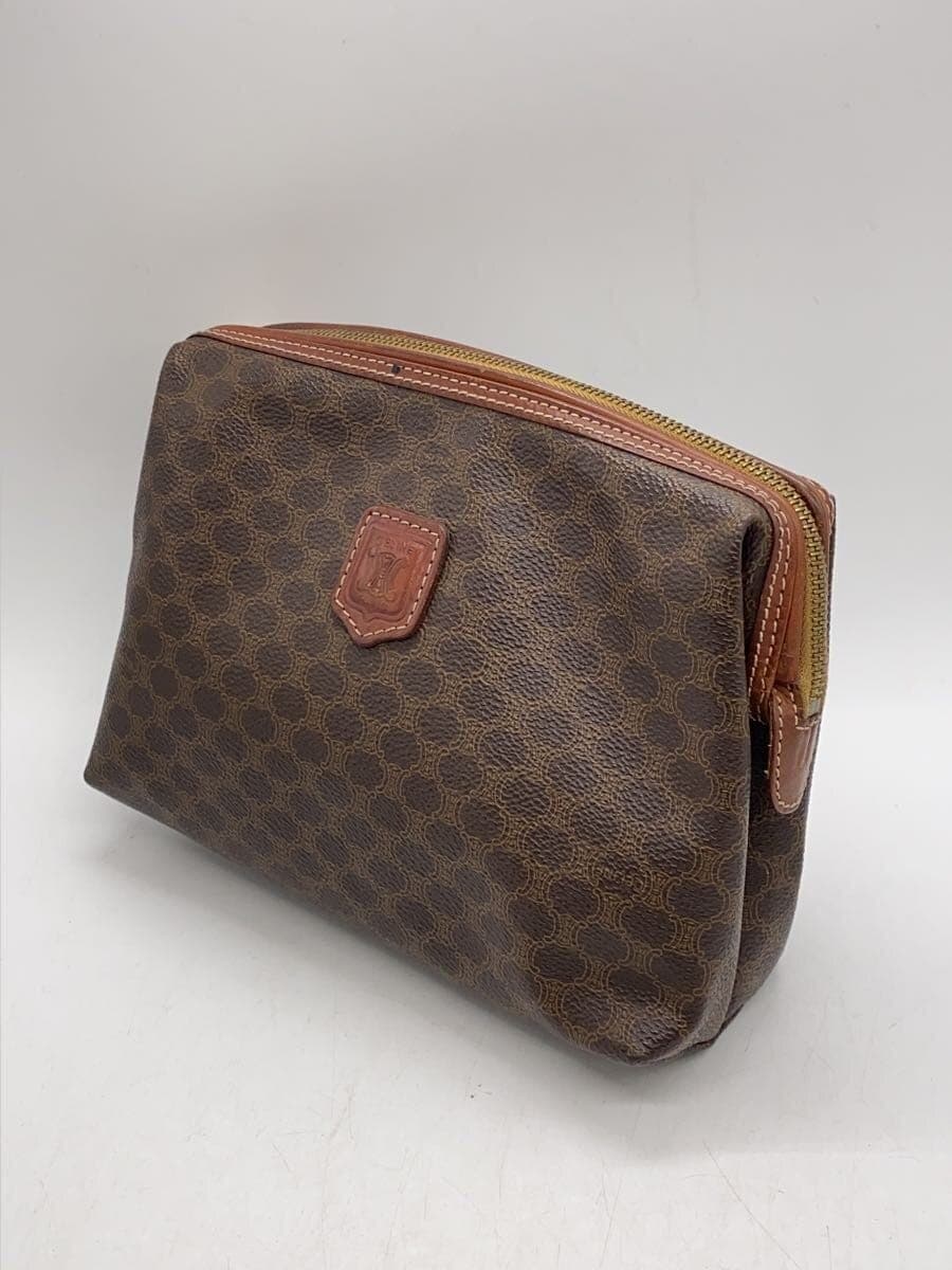 CELINE Pouch Leather BRW All Over Pattern 2