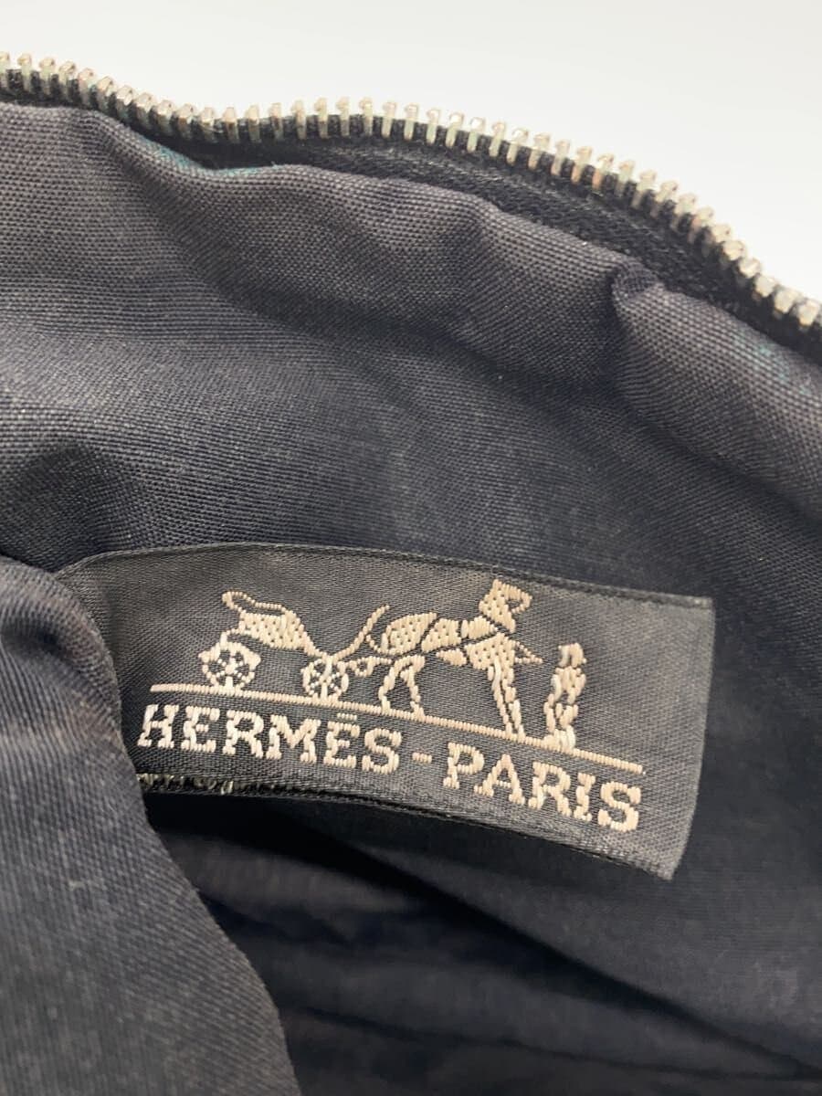 HERMES Pouch Canvas BLK 5
