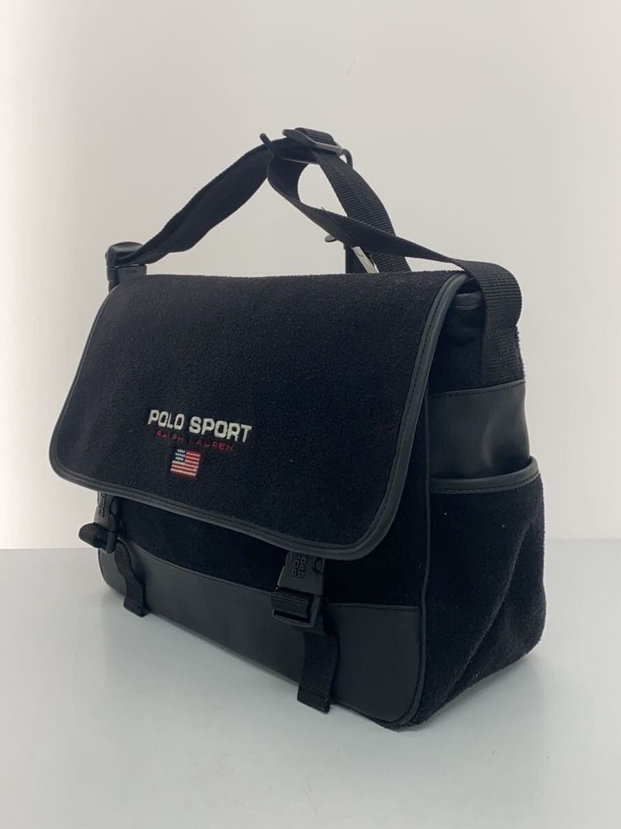 POLO SPORT Fleece Messenger Bag Black 2