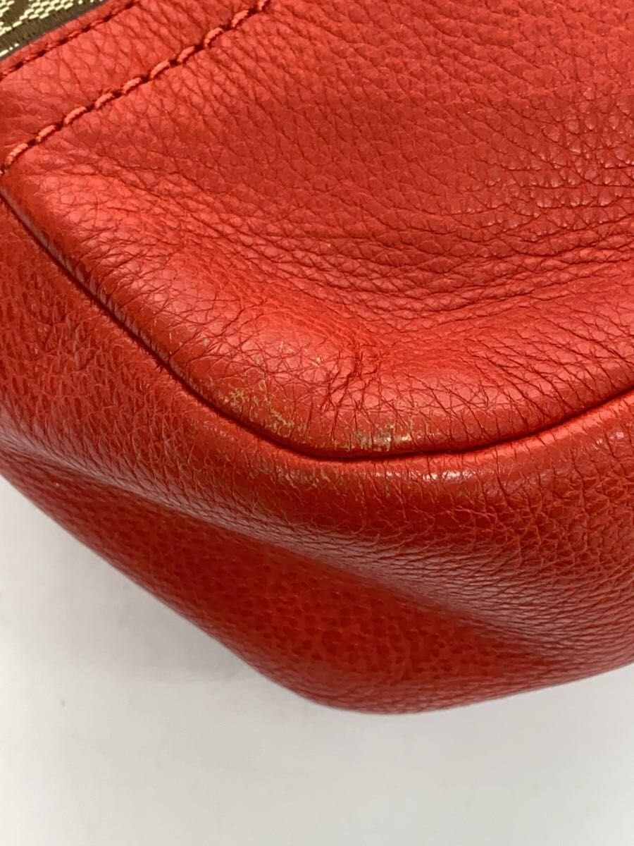 COACH Shoulder Bag Canvas Red Signature Pattern F23279 8