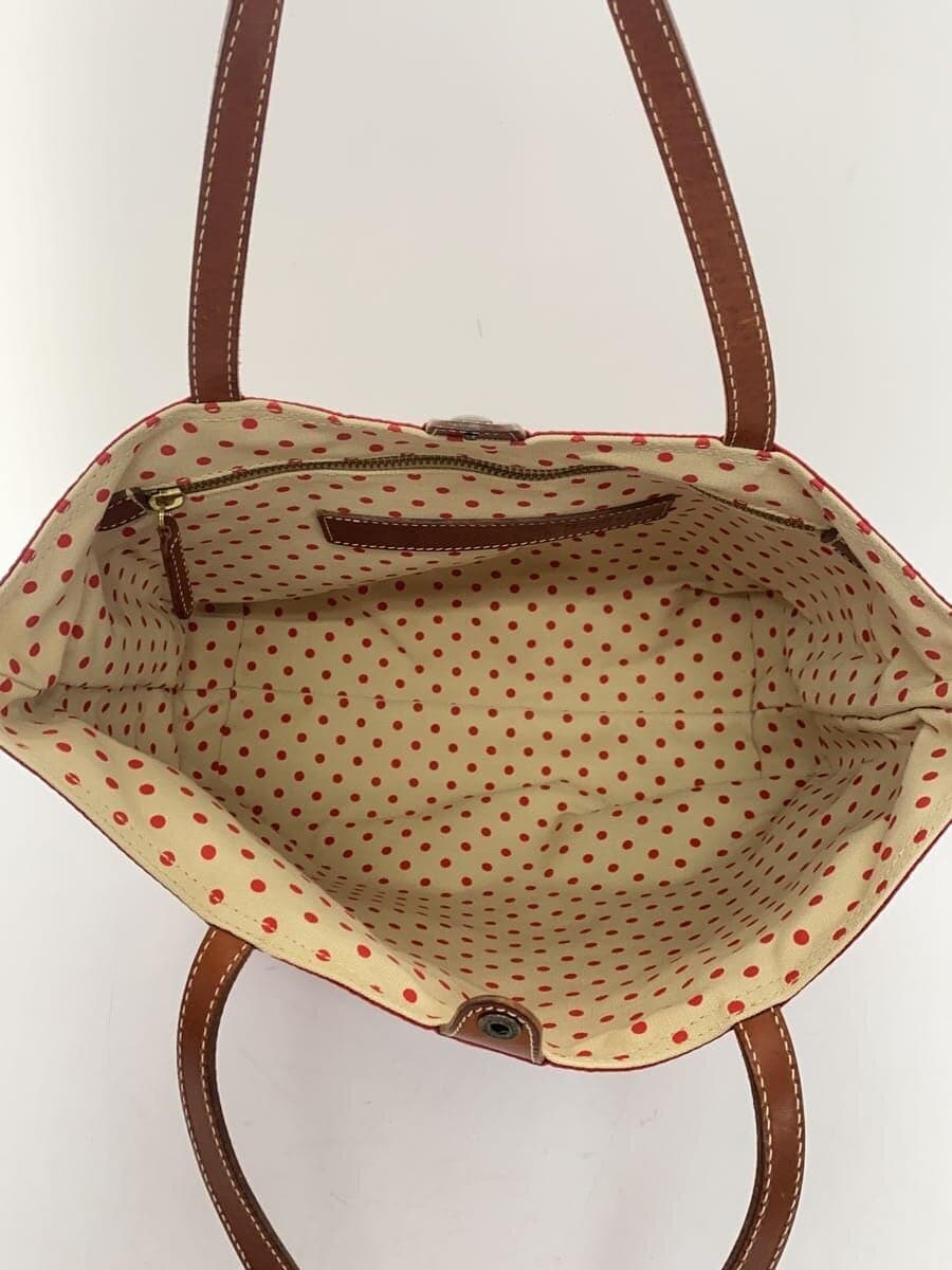Felisi Tote Bag Reversible Red x Beige Dot 9723 6