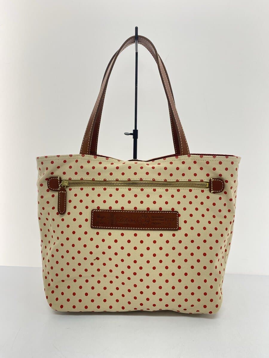 Felisi Tote Bag Reversible Red x Beige Dot 9723 8