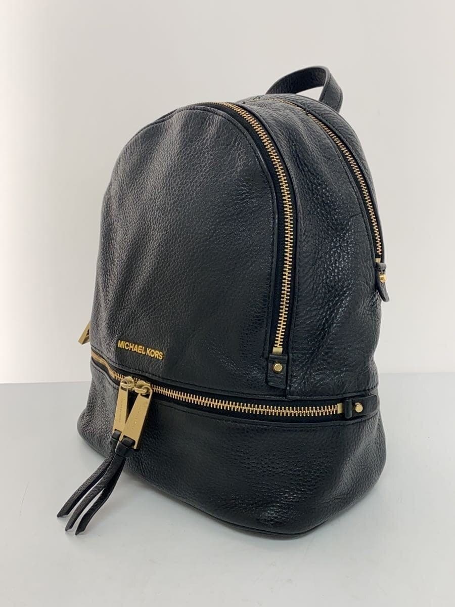 MICHAEL KORS RHEA ZIP MD BACKPACK Leather Black 30S5GEZB1L 2
