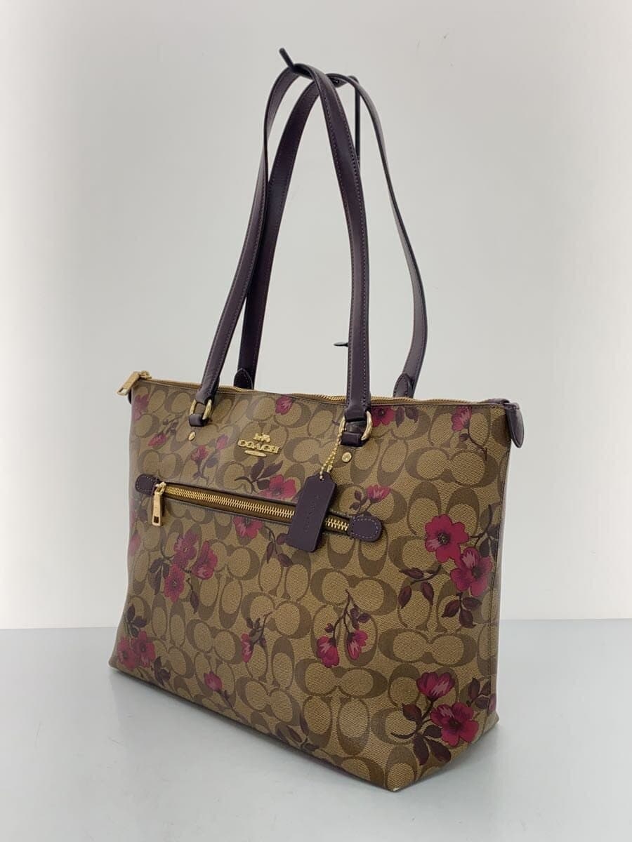 COACH tote bag BRW flower pattern F88876 2