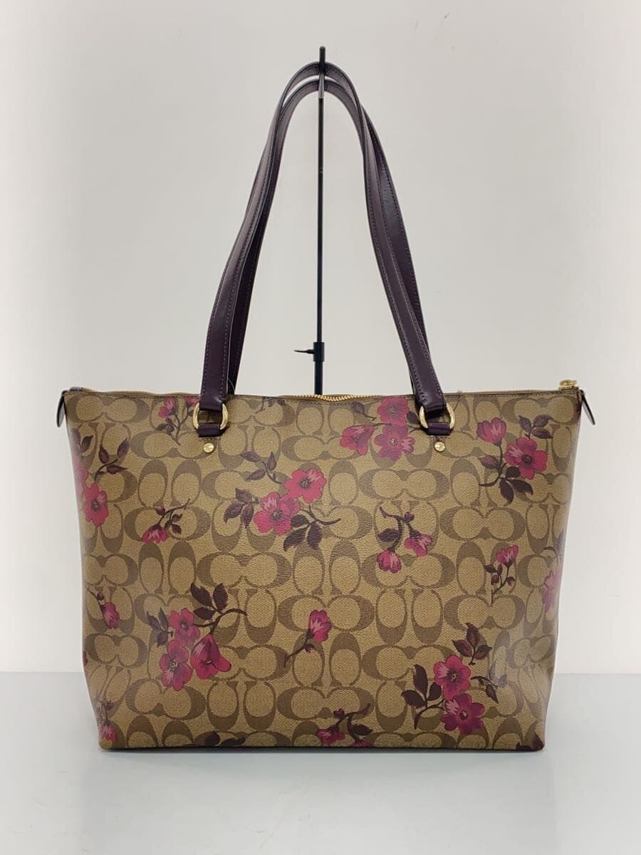COACH tote bag BRW flower pattern F88876 3