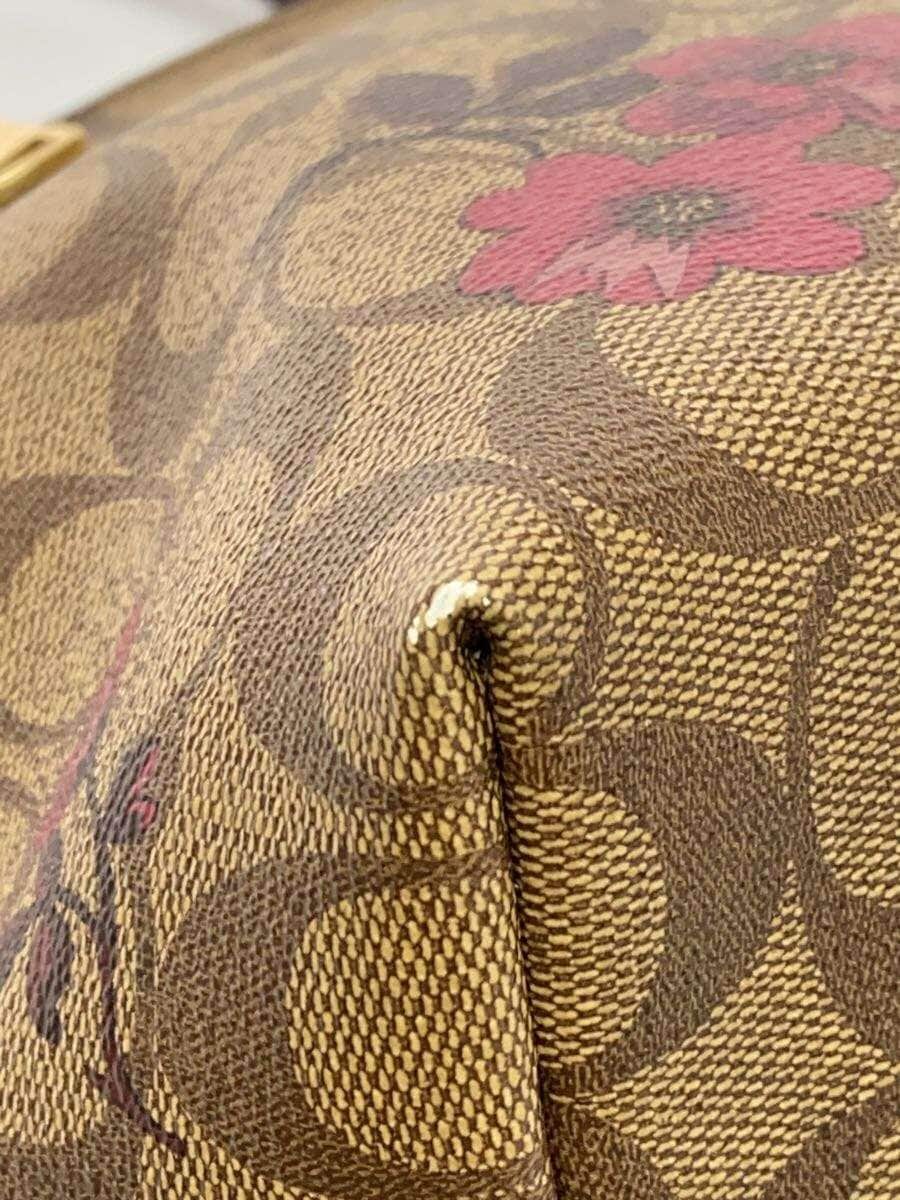 COACH tote bag BRW flower pattern F88876 7