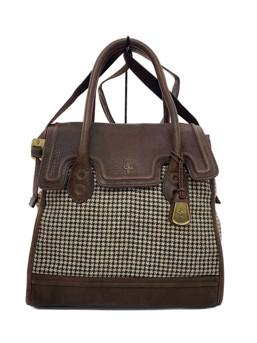 COLE HAAN tote bag Brown Houndstooth