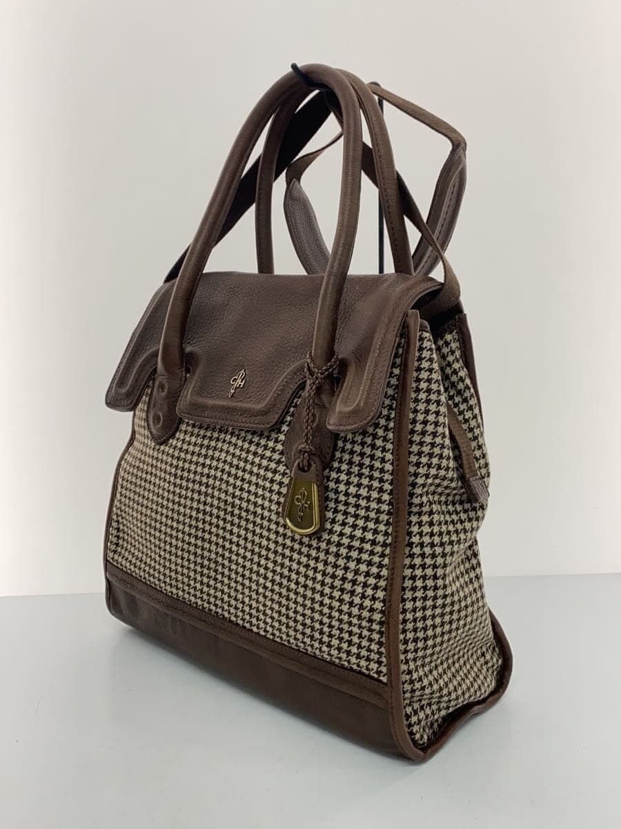 COLE HAAN tote bag Brown Houndstooth 2