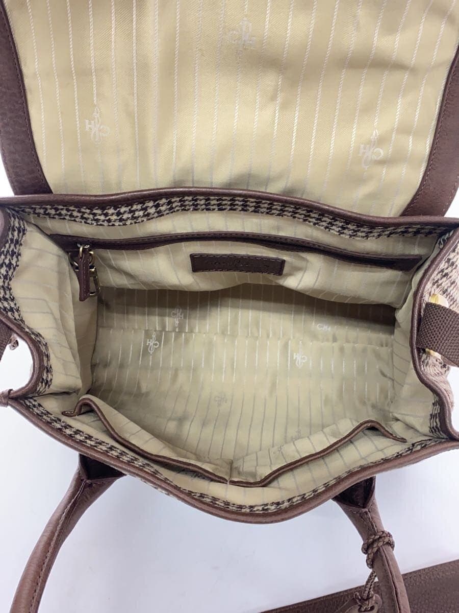 COLE HAAN tote bag Brown Houndstooth 6