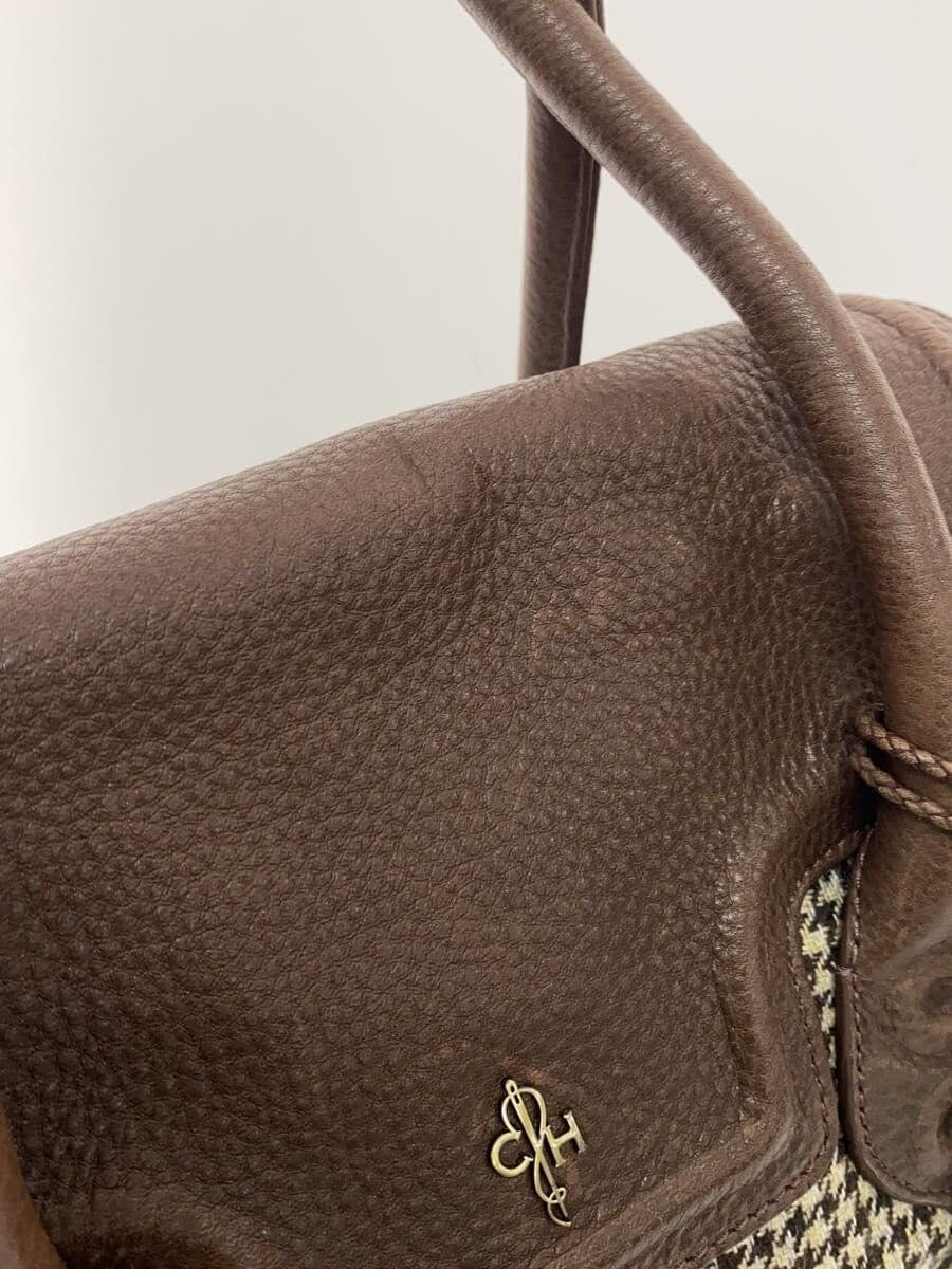 COLE HAAN tote bag Brown Houndstooth 9