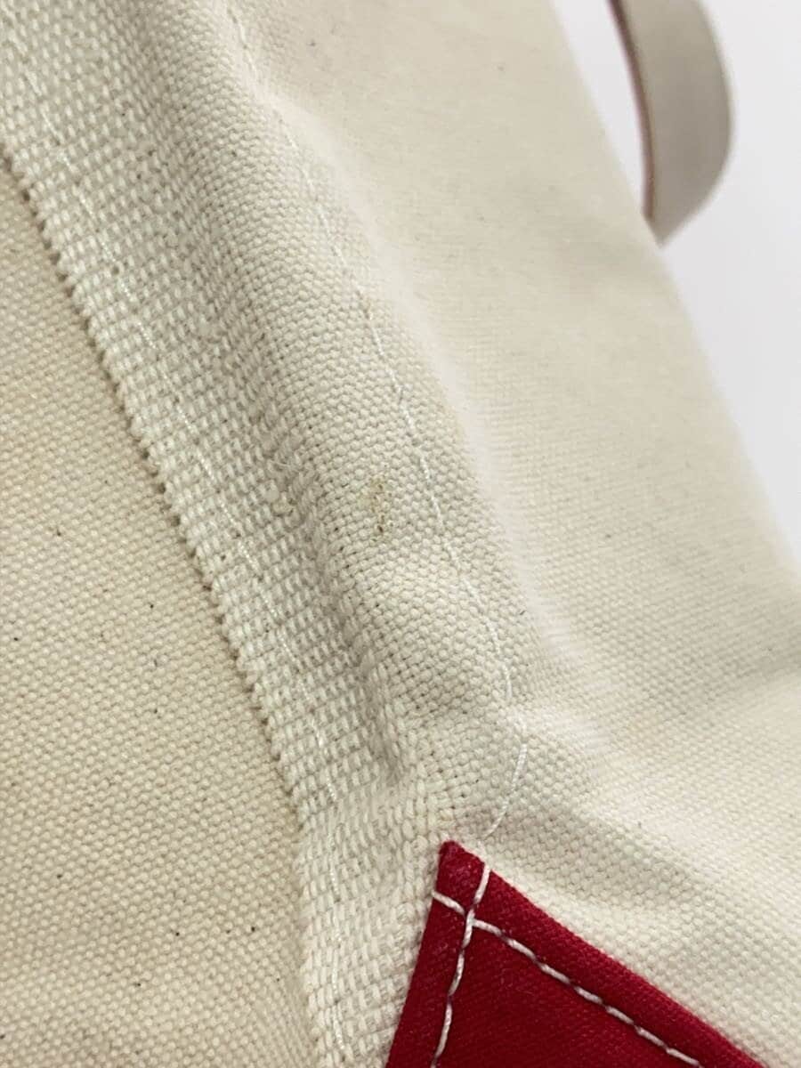 L.L.Bean Tote Bag Canvas WHT 9