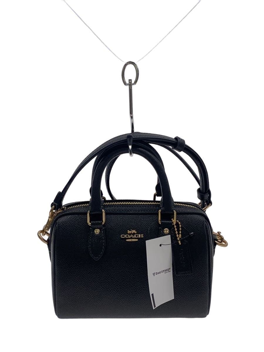 COACH Handbag Leather BLK CV404
