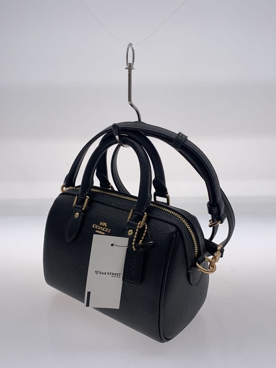 COACH Handbag Leather BLK CV404 2