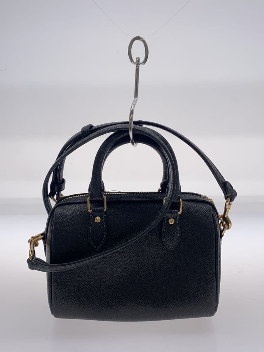 COACH Handbag Leather BLK CV404 3