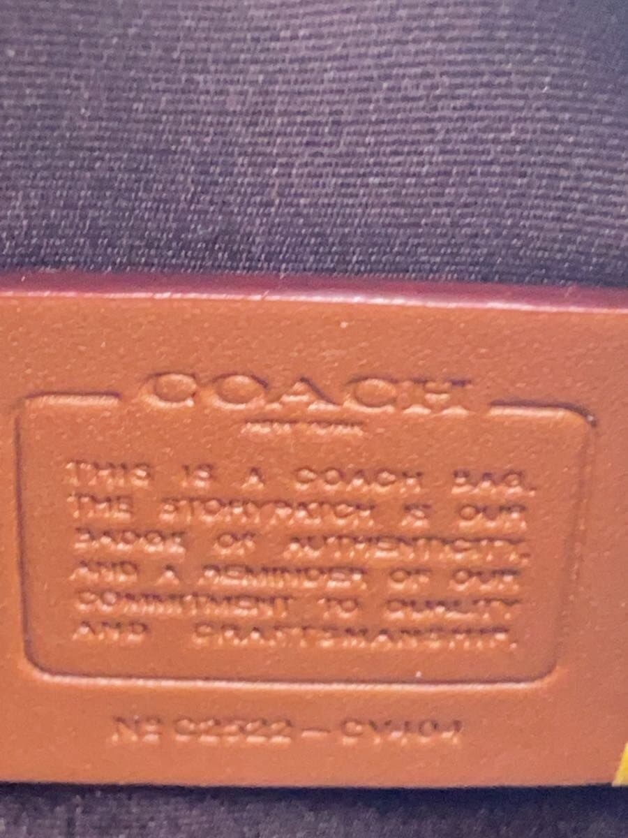 COACH Handbag Leather BLK CV404 5