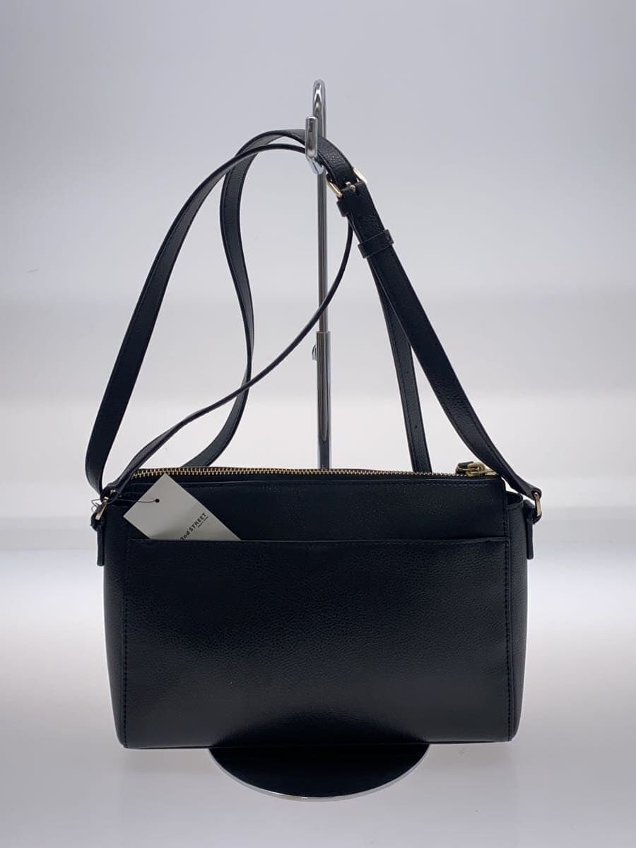 agnes b. Shoulder Bag Cowhide BLK Solid IS11-04 3