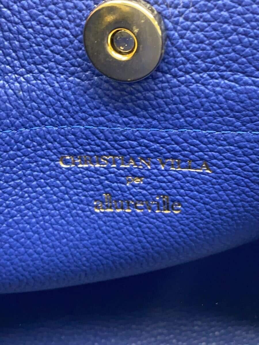CHRISTIAN VILLA × allureville tote bag leather BLU 5