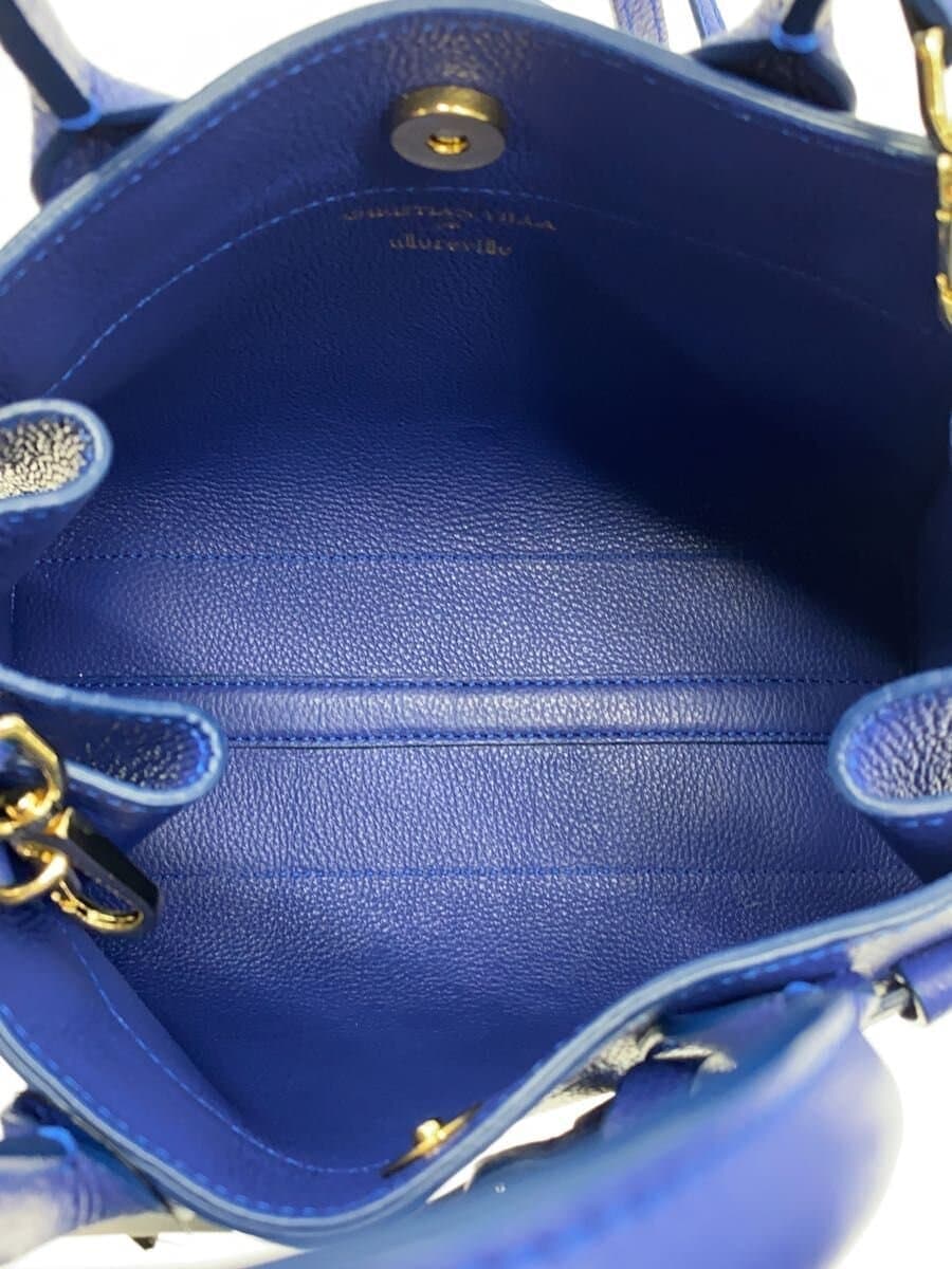 CHRISTIAN VILLA × allureville tote bag leather BLU 6