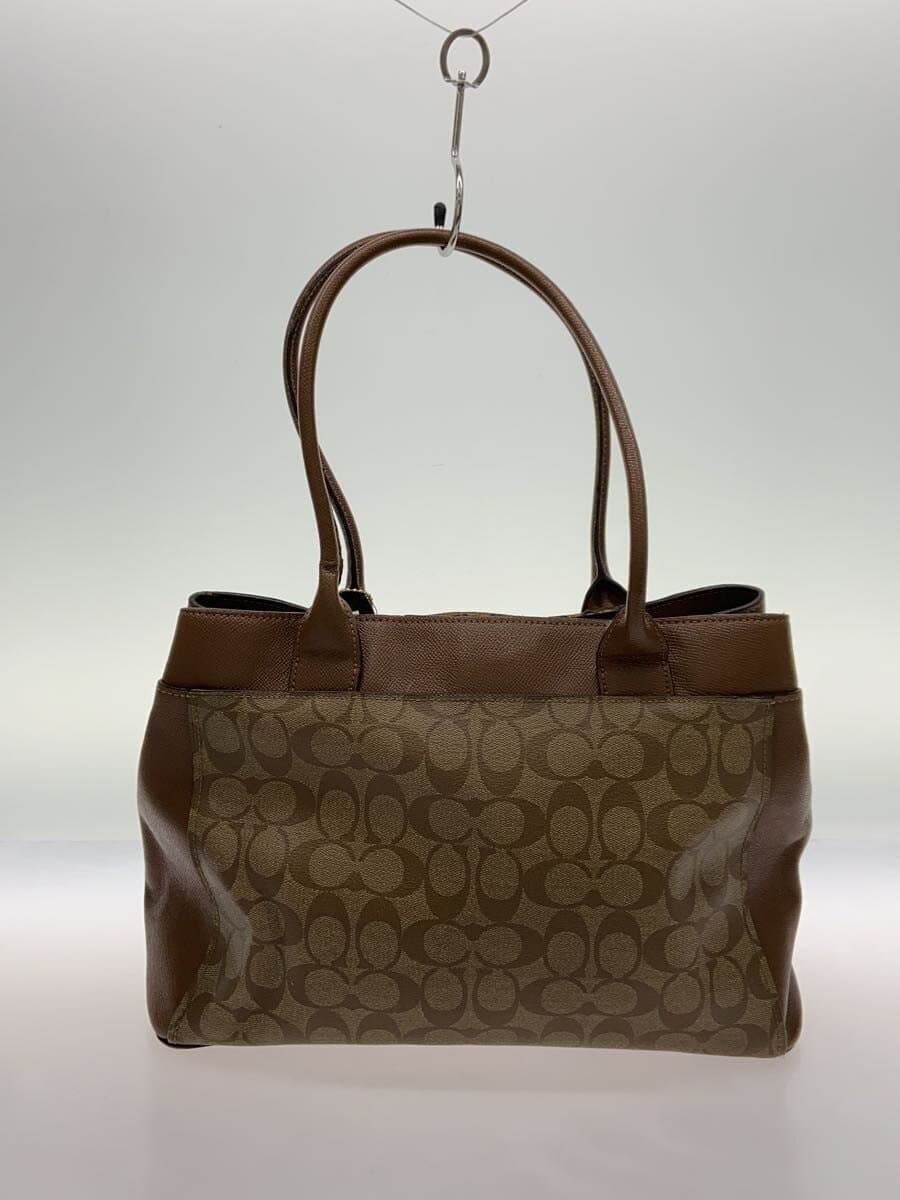 COACH Shoulder Bag_Signature BRW All Over Pattern 3