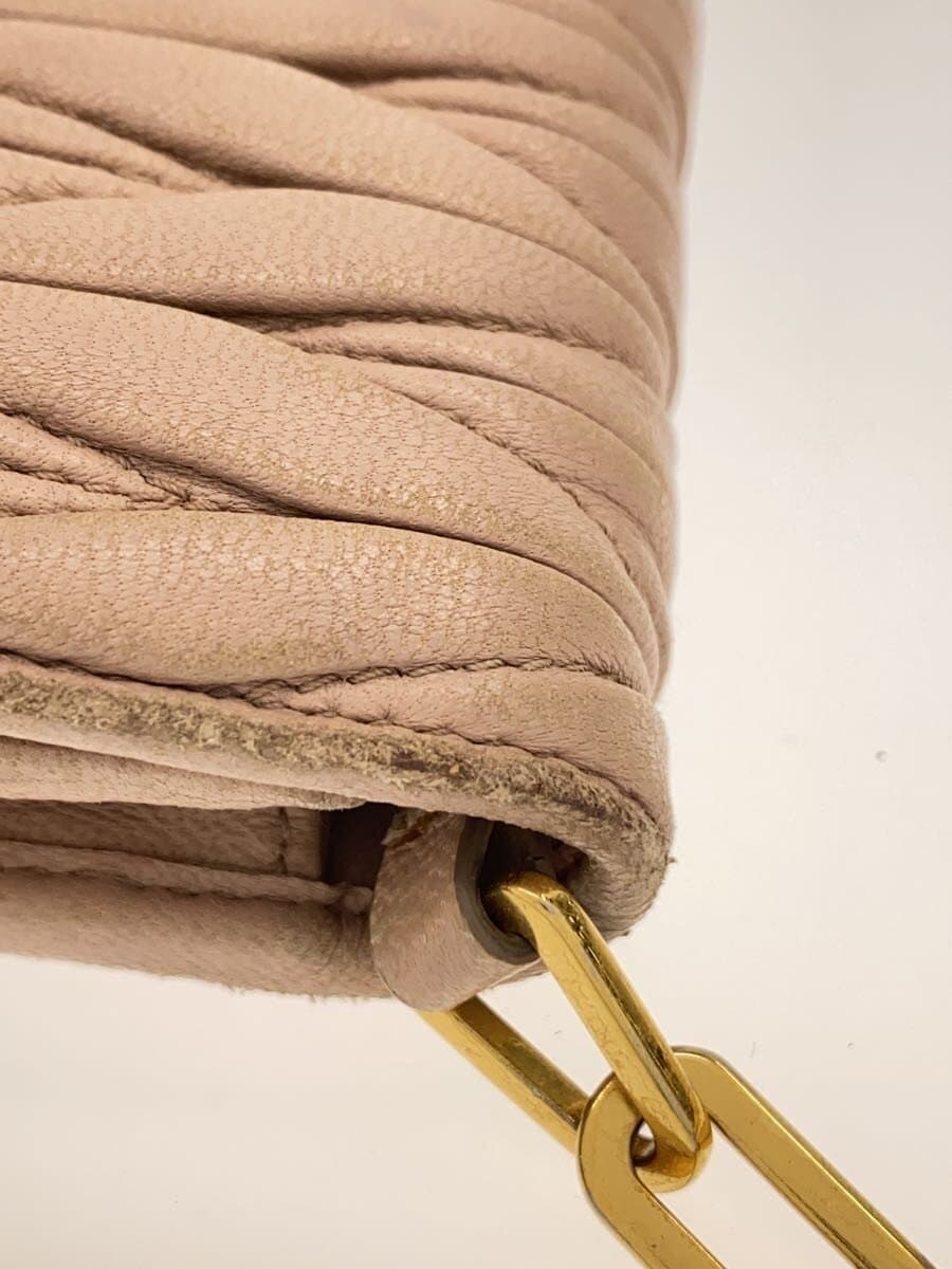 MIU MIU Shoulder Bag Leather PNK 8