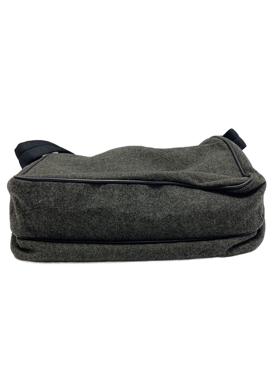 PRADA shoulder bag wool GRY solid color 4