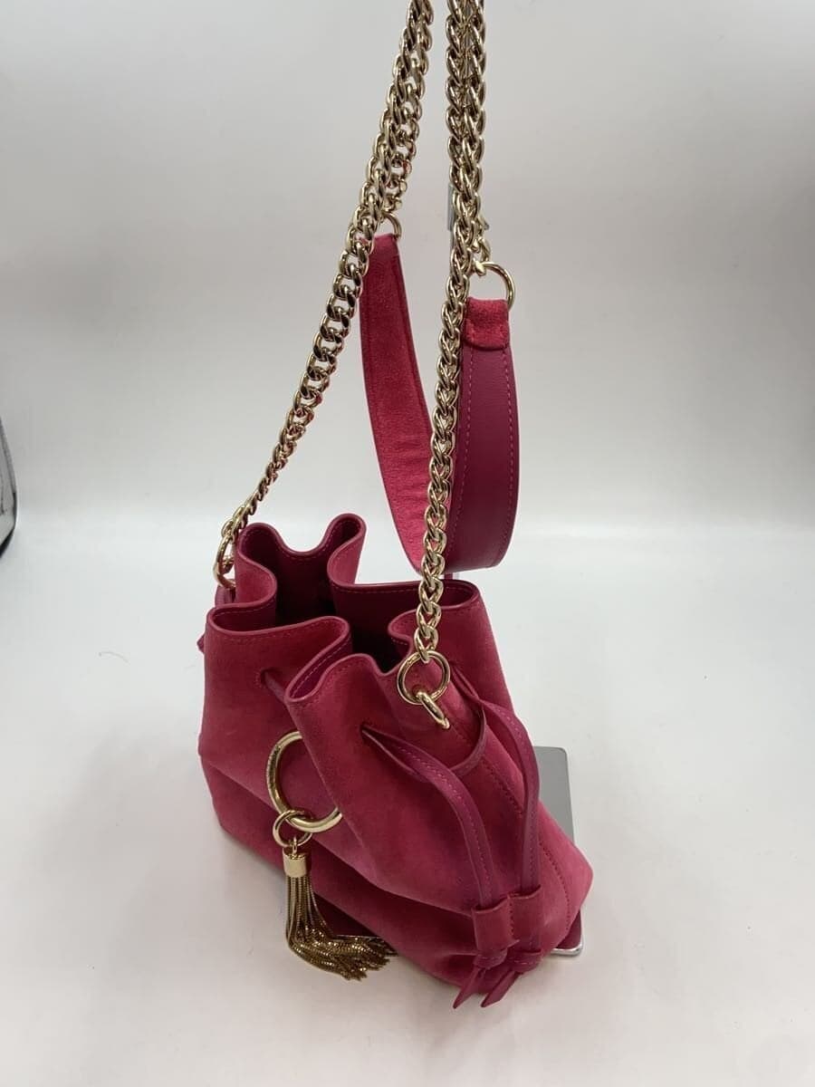 JIMMY CHOO shoulder bag suede PNK 2