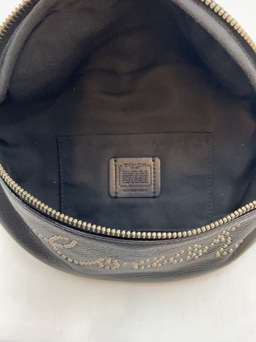 COACH Waist Bag Leather BLK F88875 6