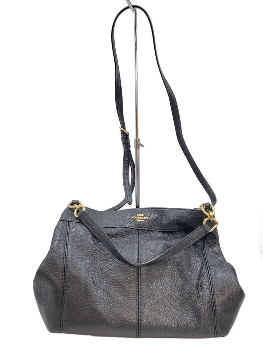 COACH Shoulder Bag Leather BLK Solid F28992