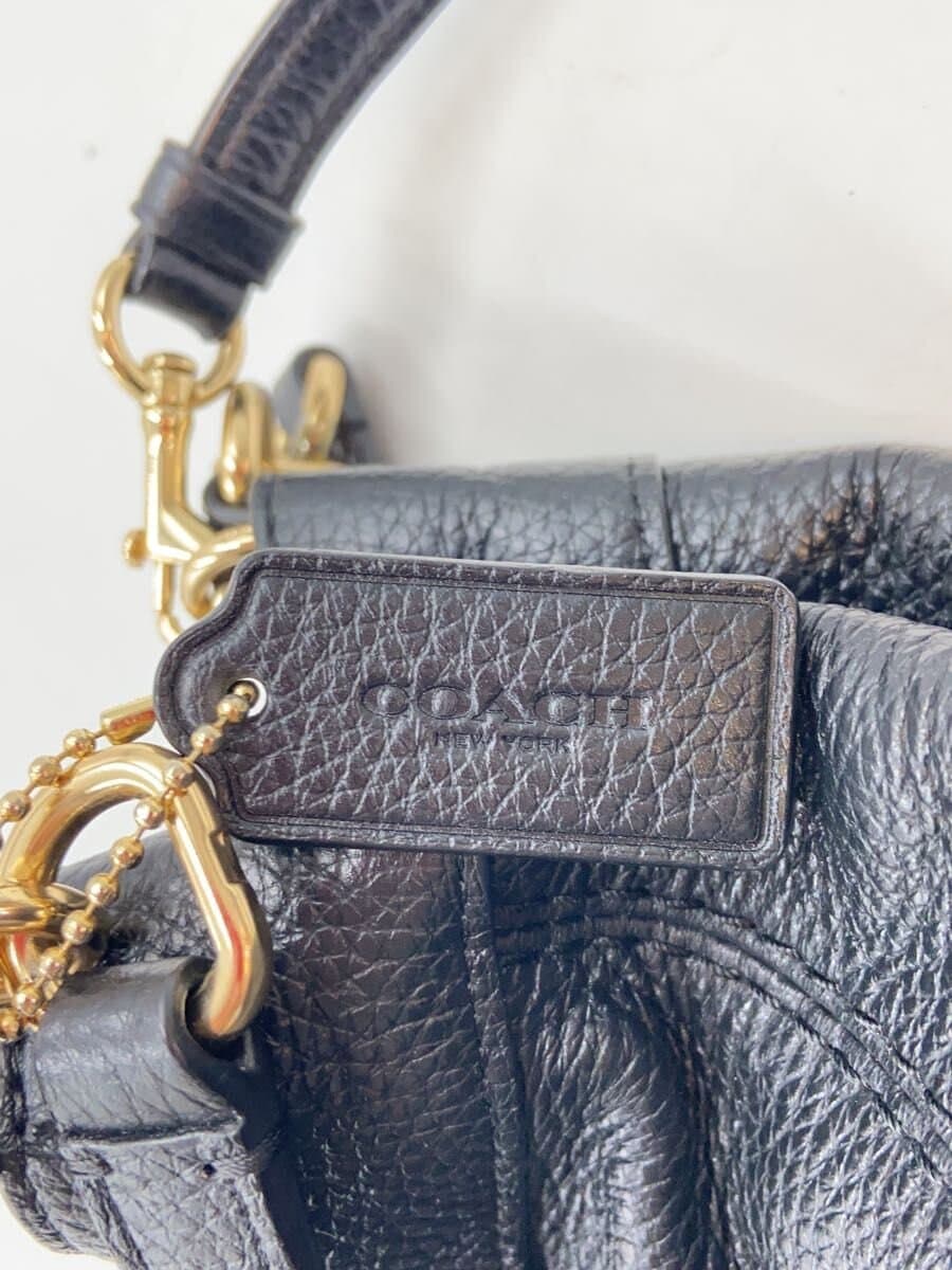 COACH Shoulder Bag Leather BLK Solid F28992 5