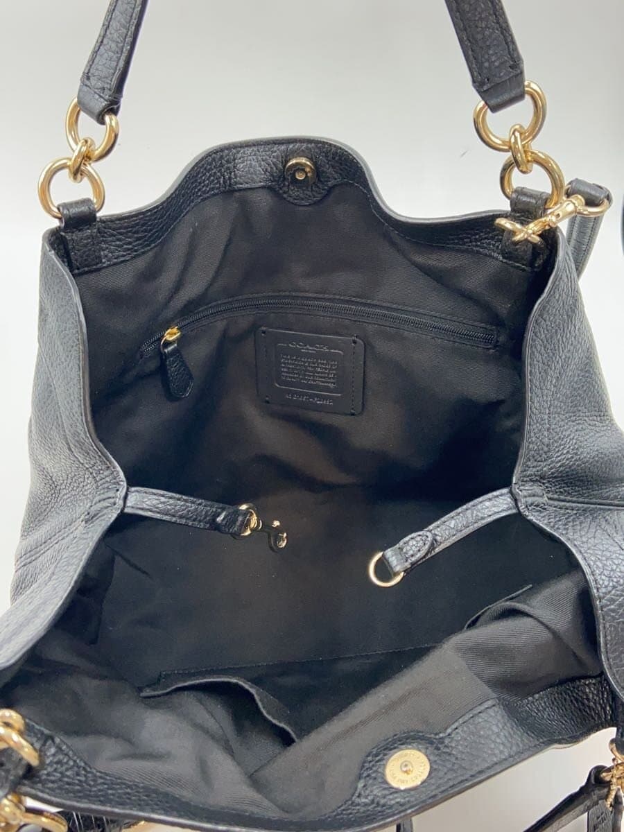 COACH Shoulder Bag Leather BLK Solid F28992 6