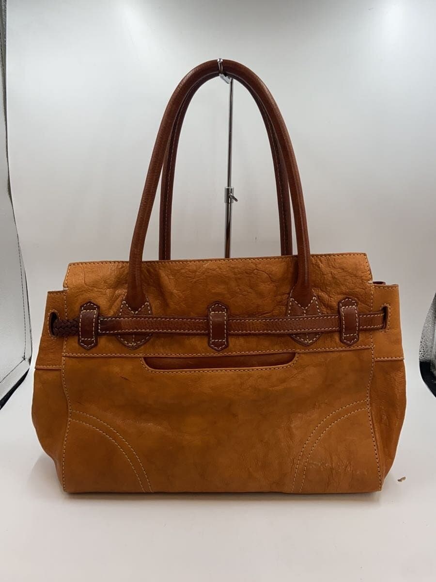 GENTEN handbag leather BRW plain 3