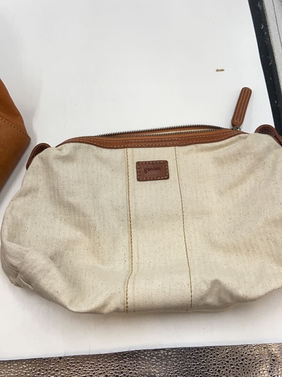 GENTEN handbag leather BRW plain 7