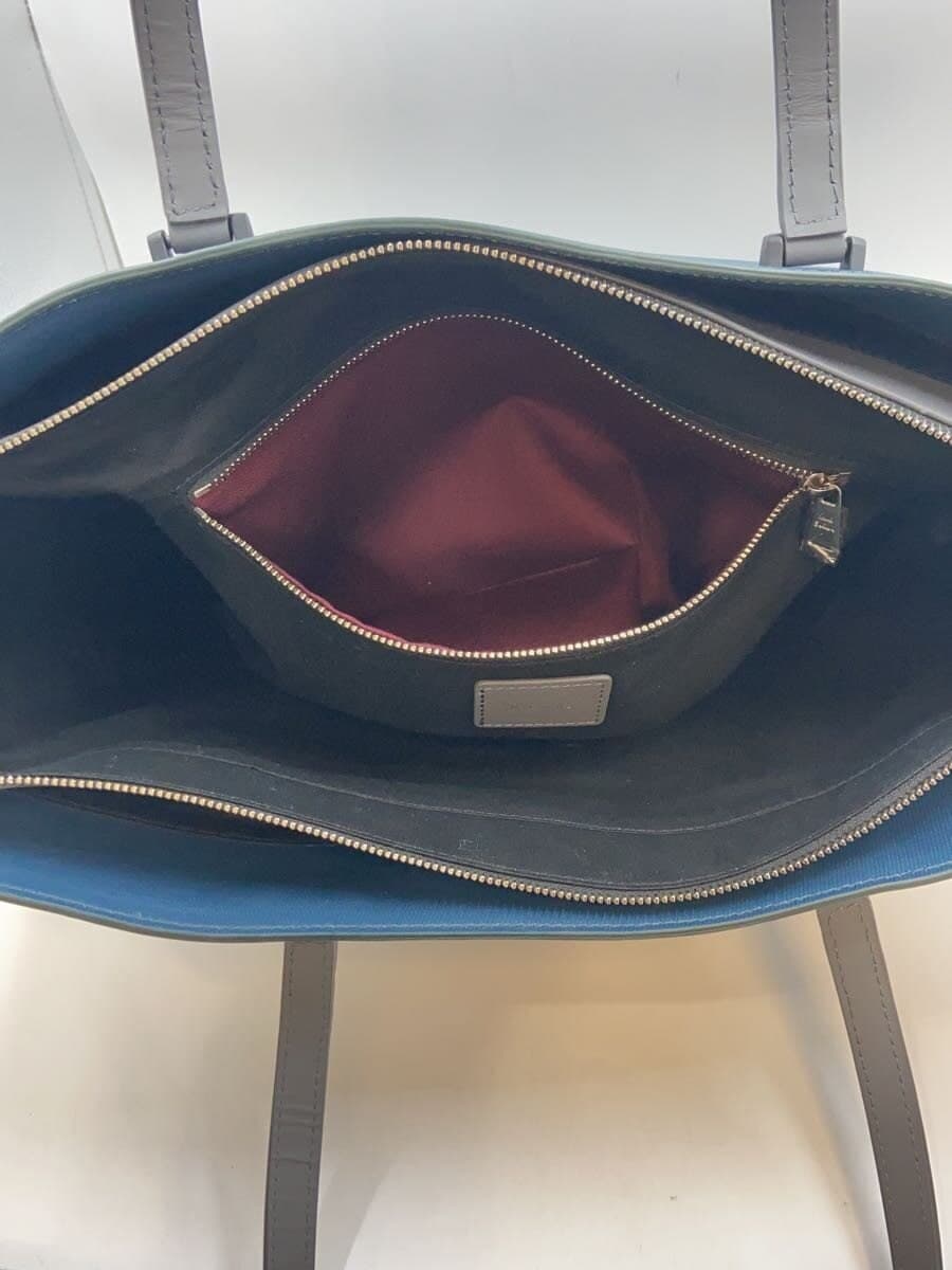 Paul Smith tote bag leather blue APS692 6