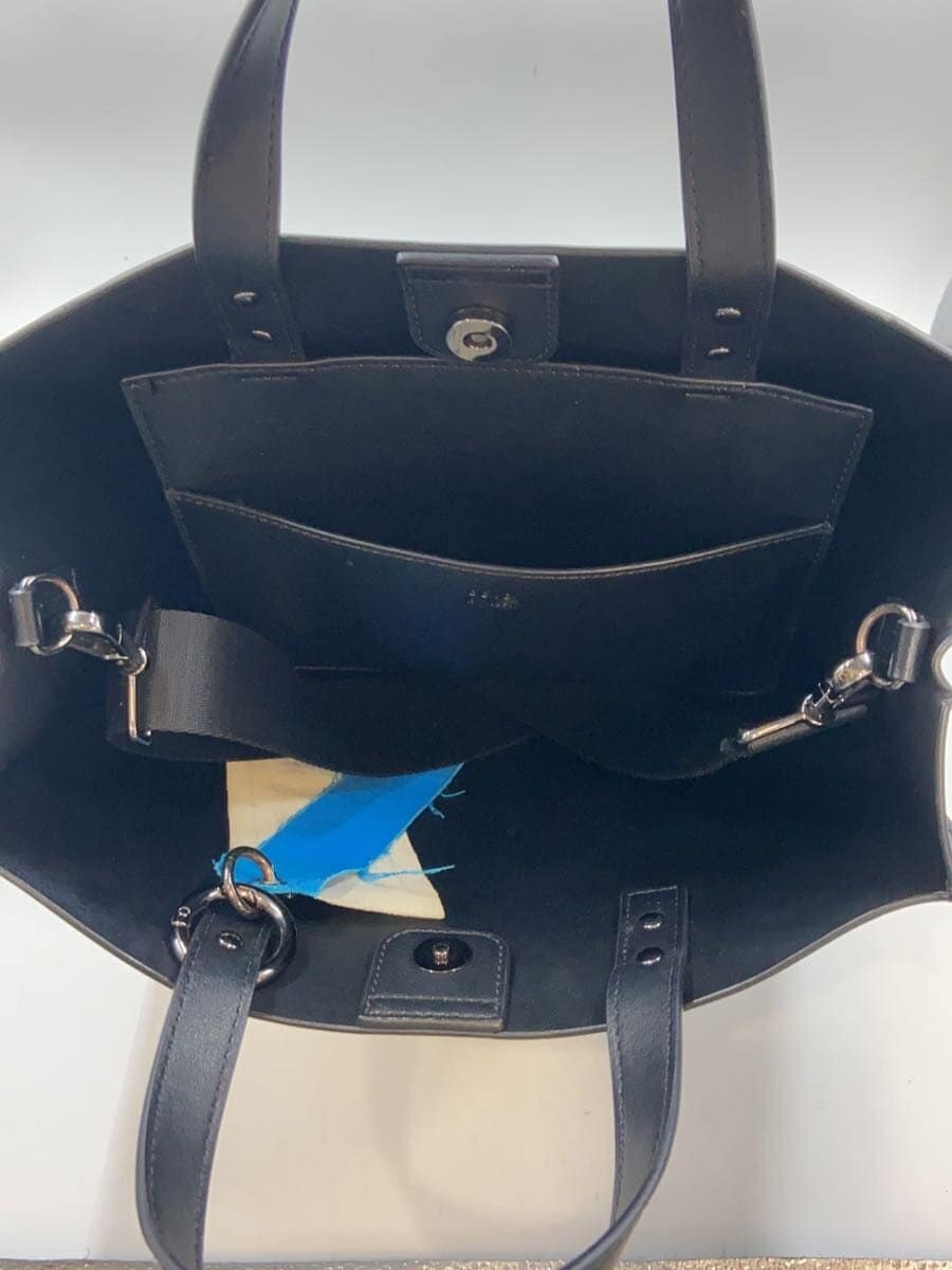 BBBY Banner Barrett Tote Bag Leather BLK Plain 6