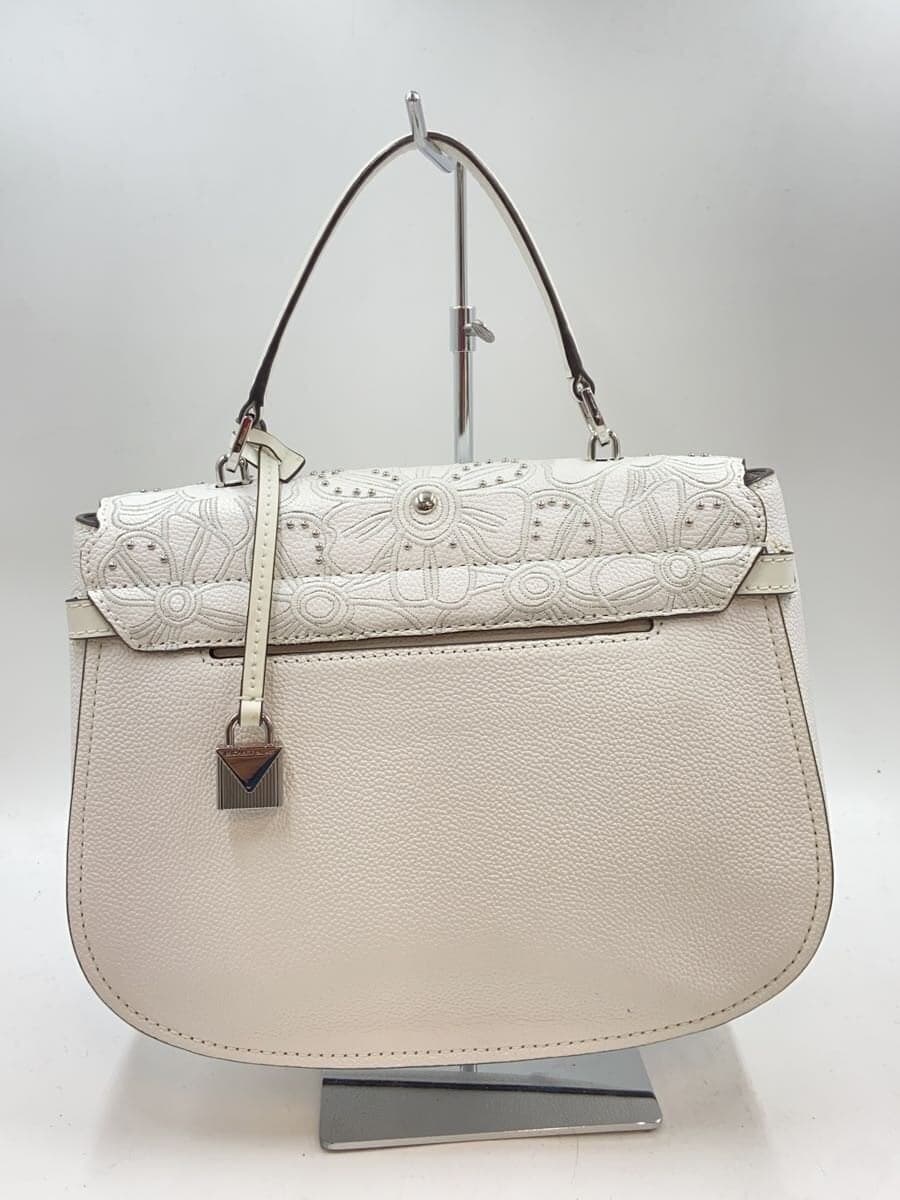 MICHAEL KORS Shoulder Bag Leather WHT 3