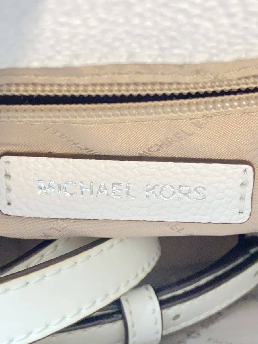 MICHAEL KORS Shoulder Bag Leather WHT 5