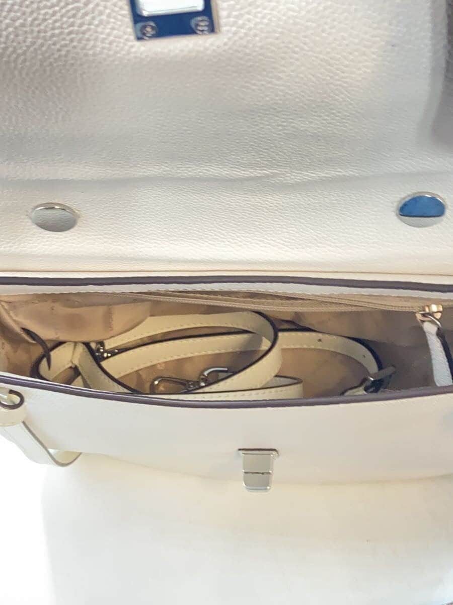 MICHAEL KORS Shoulder Bag Leather WHT 6