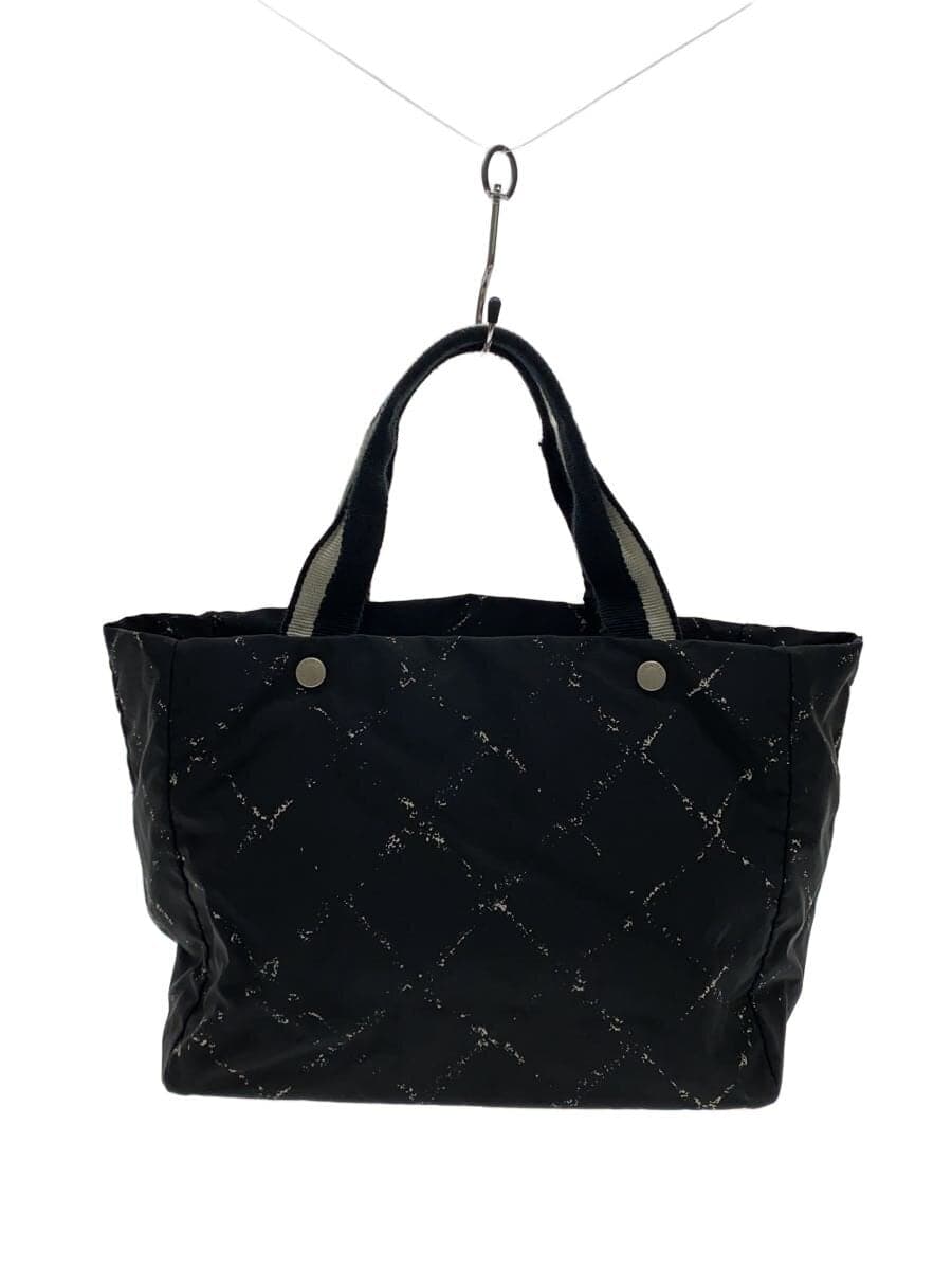 CHANEL Tote Bag BLK All Over Pattern