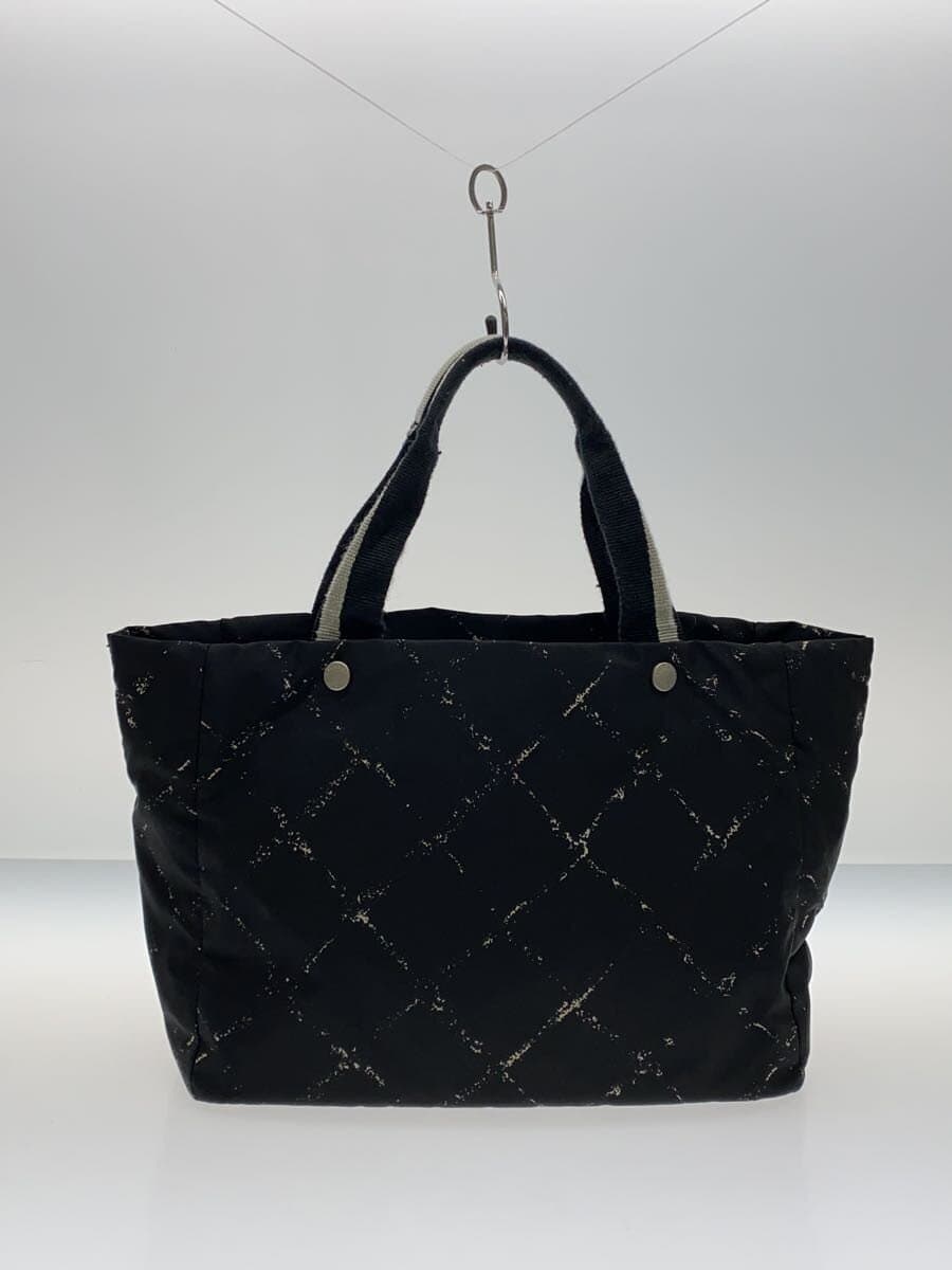 CHANEL Tote Bag BLK All Over Pattern 3