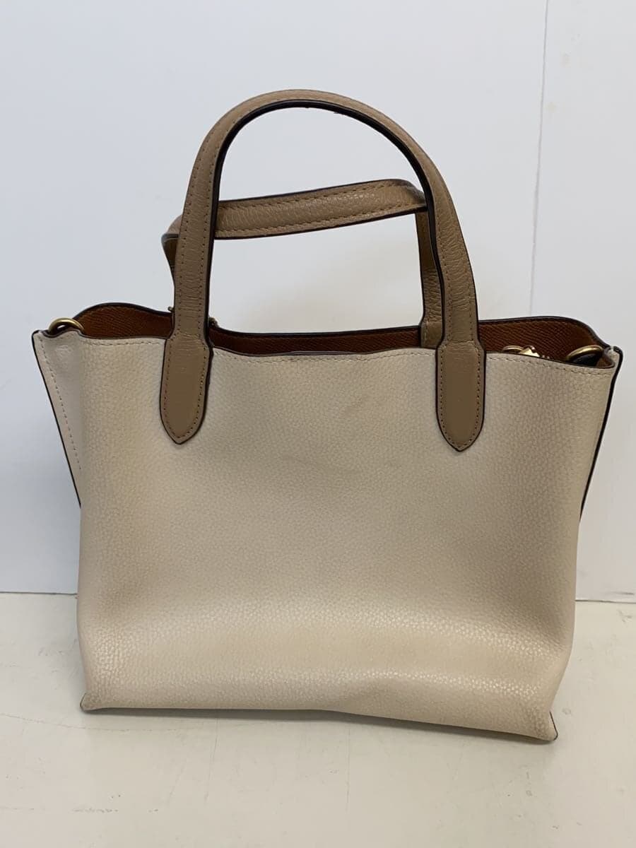 COACH Handbag Leather CRM Solid H2222-C8561 3