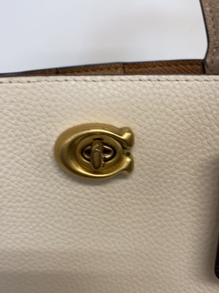 COACH Handbag Leather CRM Solid H2222-C8561 5