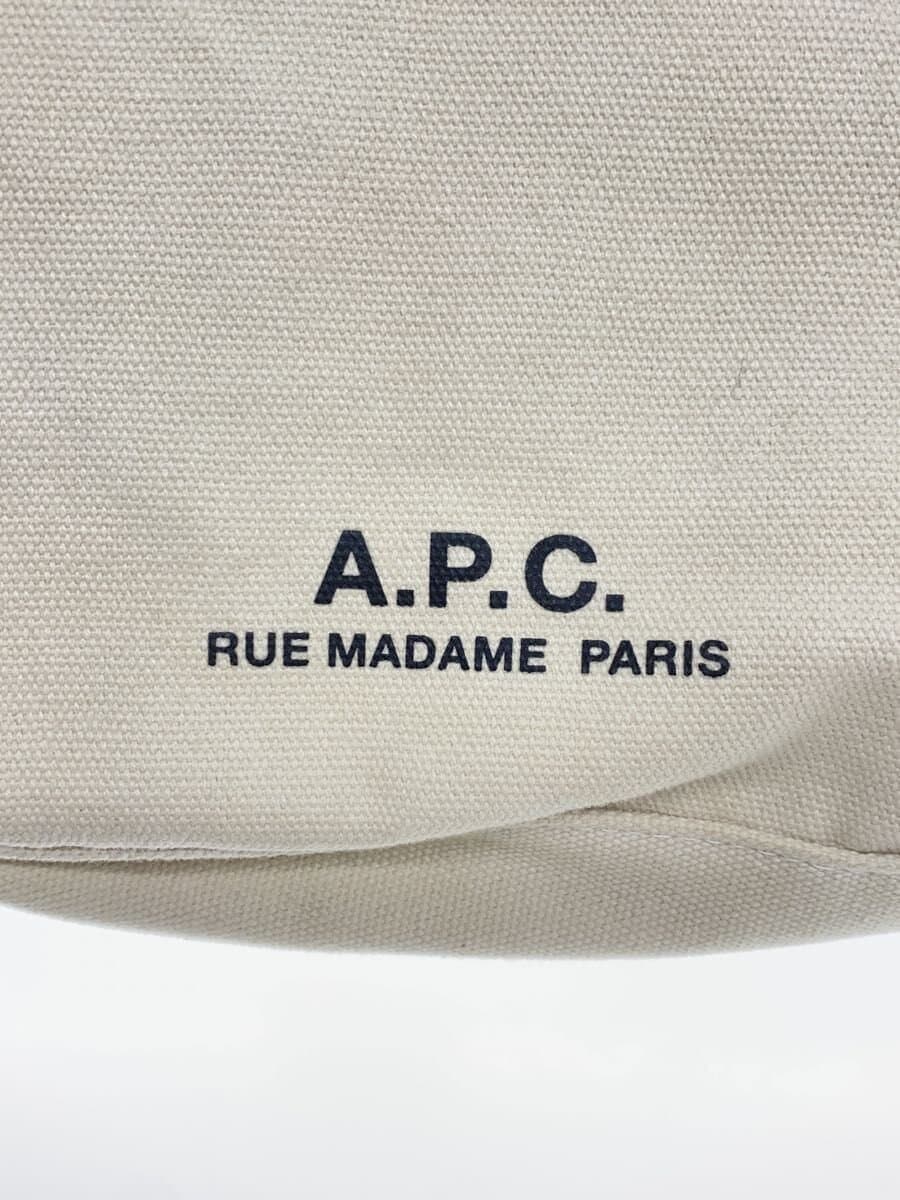 A.P.C. BESACE JOURNAL SMALL Shoulder bag Canvas CRM 5