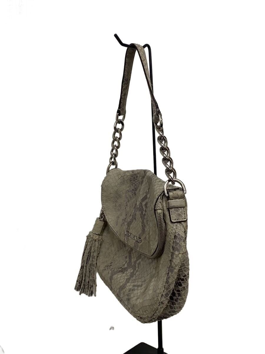 MICHAEL KORS Shoulder Bag Leather GRY Animal 2