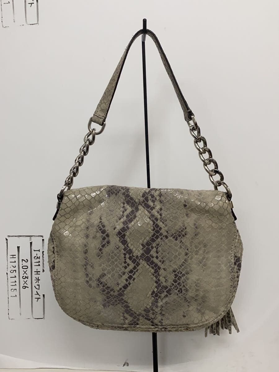 MICHAEL KORS Shoulder Bag Leather GRY Animal 3