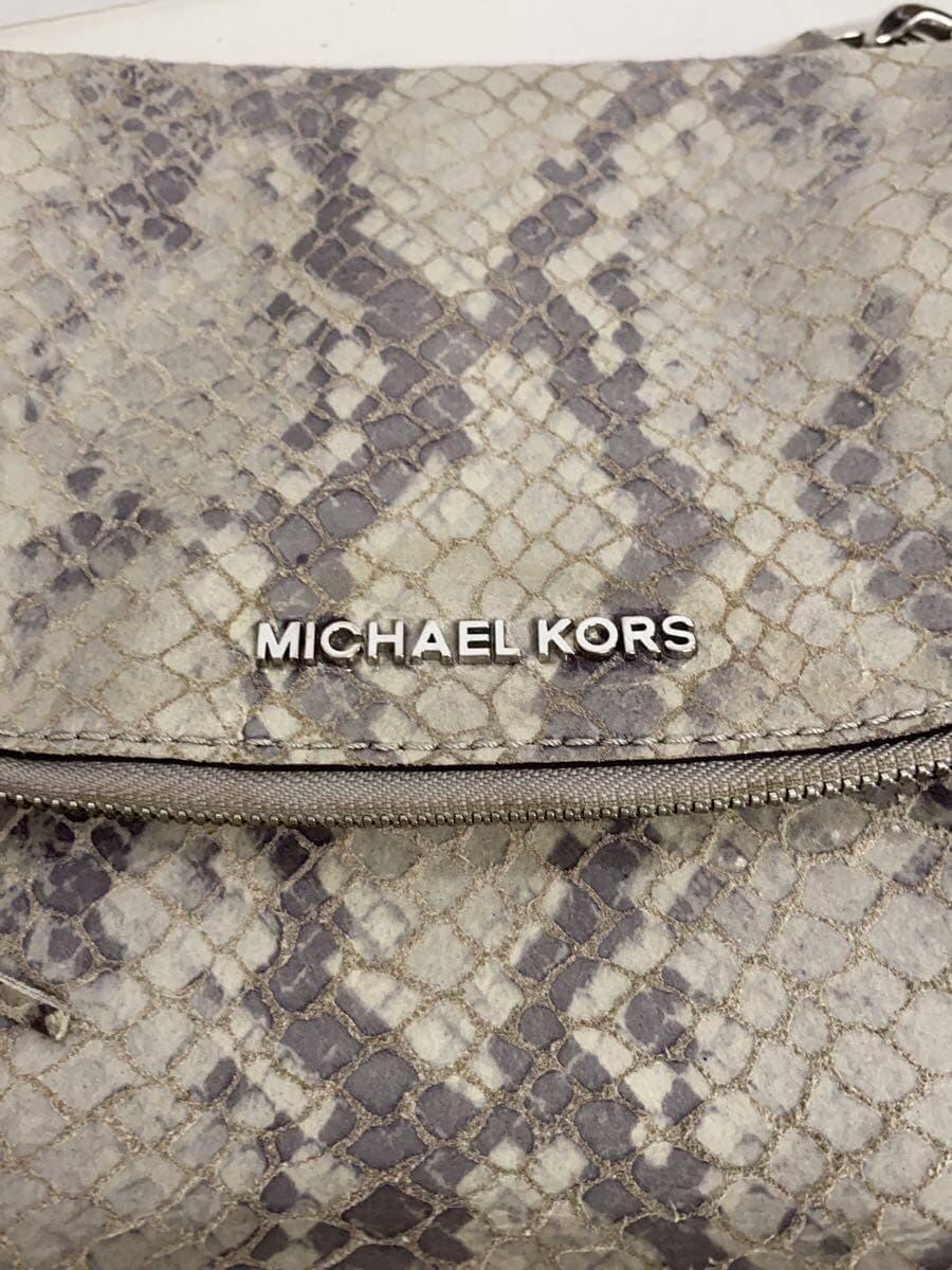 MICHAEL KORS Shoulder Bag Leather GRY Animal 5
