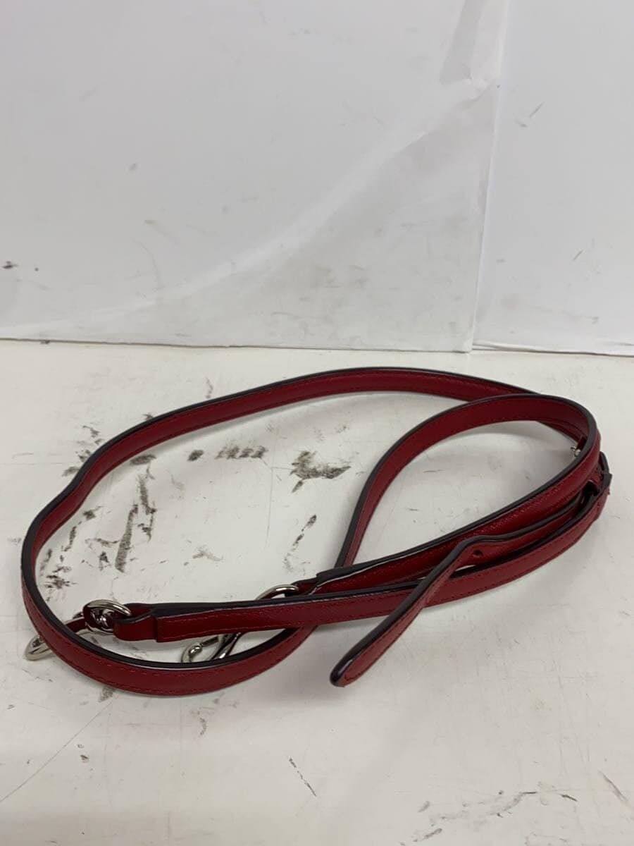 COACH Mini Jordan Double Zip 2WAY Handbag -- RED Solid 7