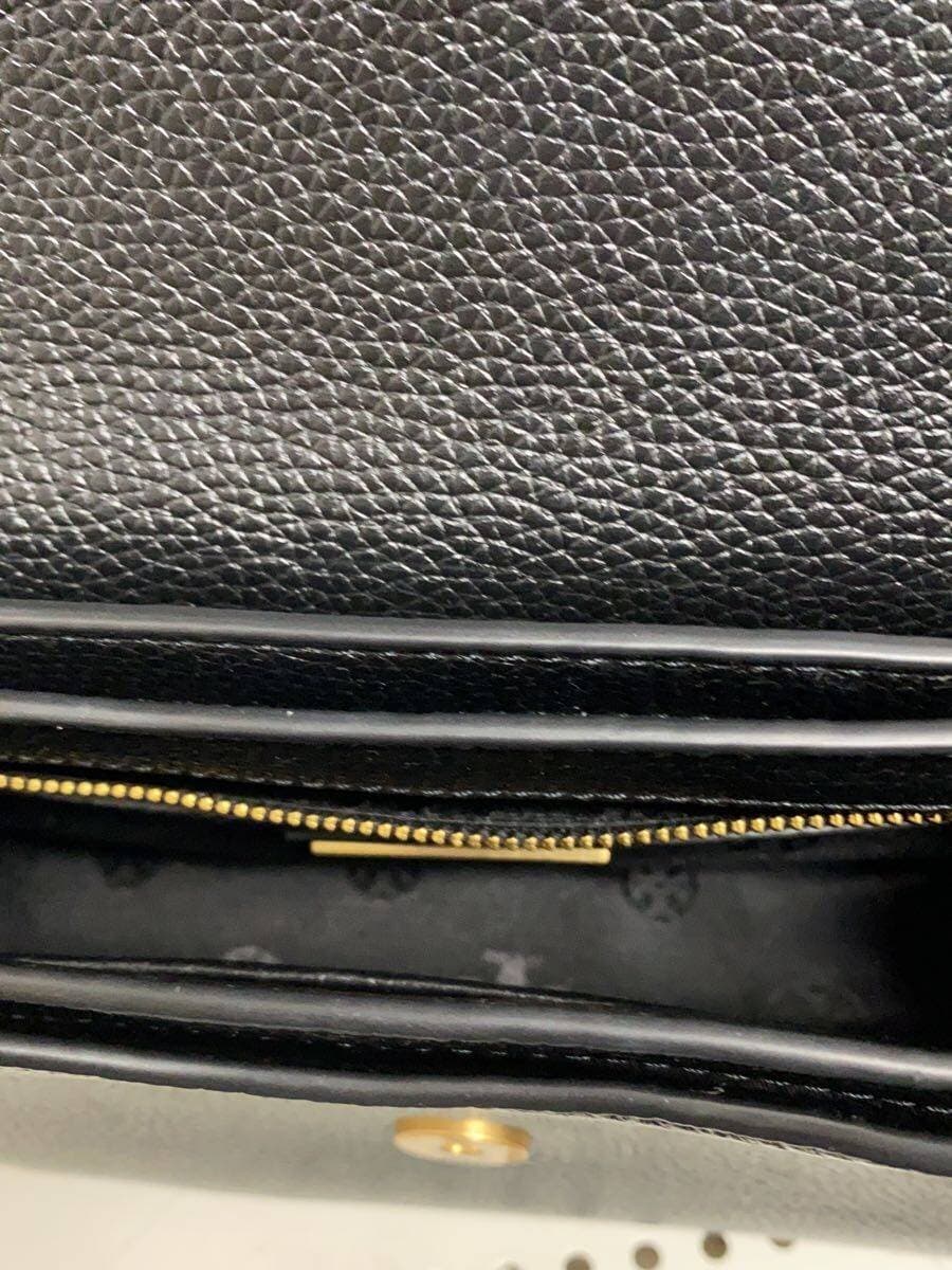 TORY BURCH Chain Shoulder Bag Leather BLK Plain 6