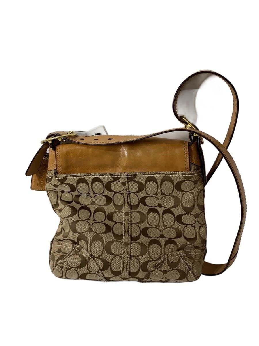 COACH Shoulder Bag_Signature Canvas BEG 12392 2